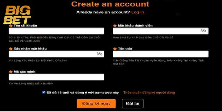 Hướng dẫn sử dụng tài khoản sau khi đăng ký Bigbet88 thành công